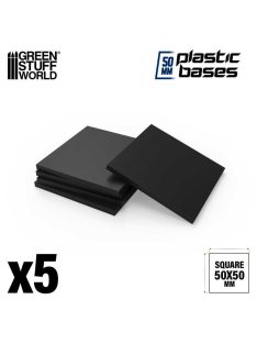 Green Stuff World - Plastic Square Base 50mm - PACKx5
