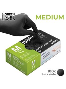 Green Stuff World - Black Nitrile Gloves - Medium 100 pcs