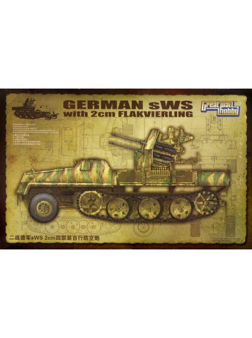 Lion Roar-Greatwallhobby - WWII German sWS with 2cm Flakvierling