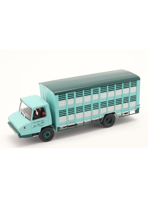 Hachette - 1:43 Berliet Stradair 10 Cochonniere 1966, Turquoise - HACHETTE