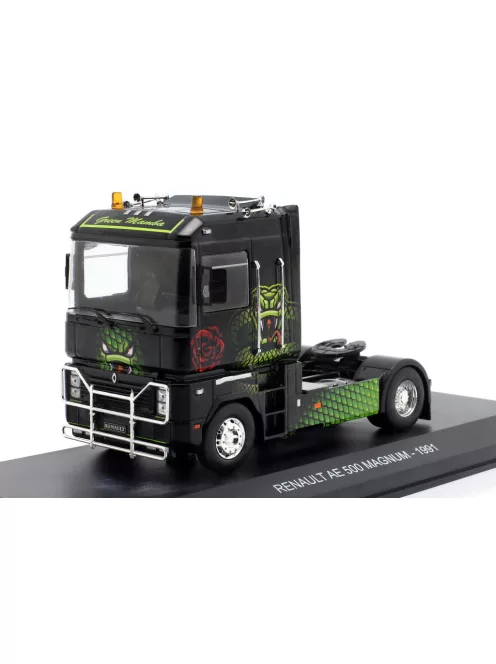 Hachette -  Renault AE 500 Magnum Truck 1991 Green Mamba (Base Plate and Blister Boxed) - 