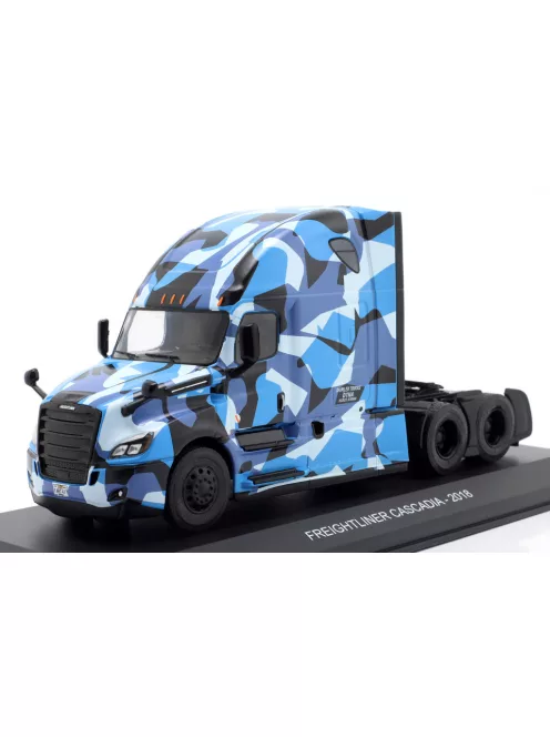 Hachette -  Freightliner Cascadia Truck 2018 Blue/Camouflage (Base Plate and Blister Boxed) - 