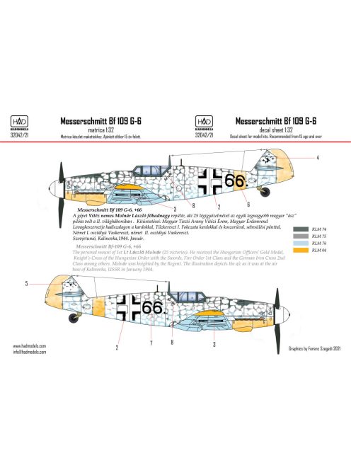 HAD models - Messerschmitt Bf 109 G-6 (66"Erzsike")