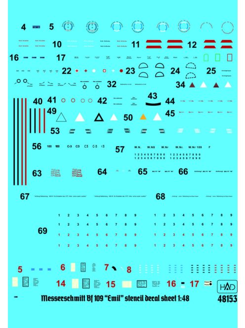 HAD models - Bf 109 E Full stencil sheet
