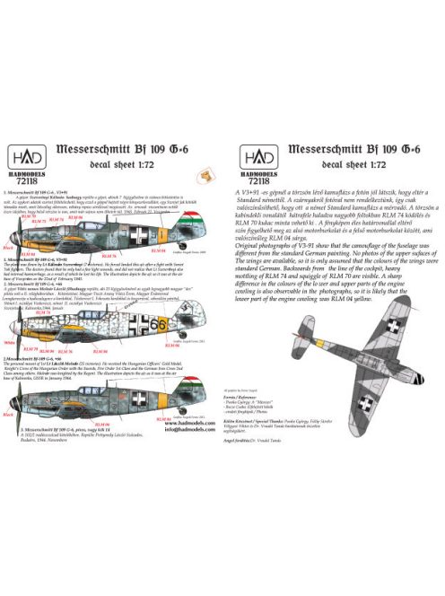 HAD models - Messerschmitt Bf 109 G-6 (66 Erzsike, 14; V391)