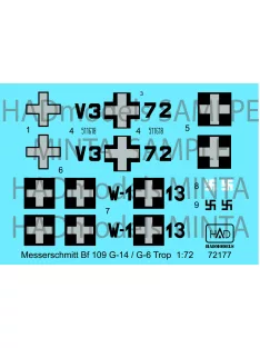   HAD models - Messerschmitt Bf 109 G-14  / G-6 Trop( HUN V3+72; W-1+13)