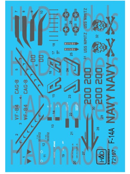 HAD models - F-14A Jolly Rogers 200 low visibility 