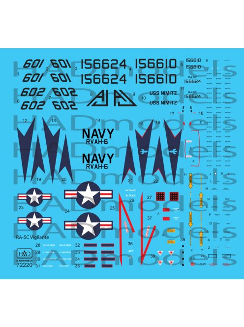 HAD models - RA-5C Vigilante part 3 / USS Nimizt  with full stencil