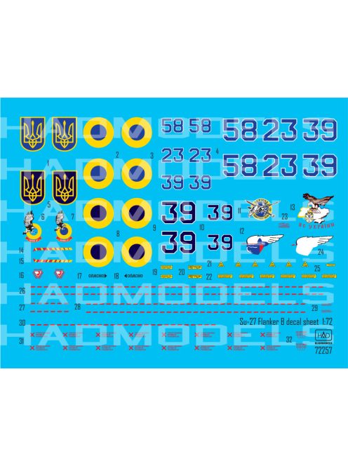 HAD models - Ukrainian Su-27 P1M Falnker B Digit Camouflage 