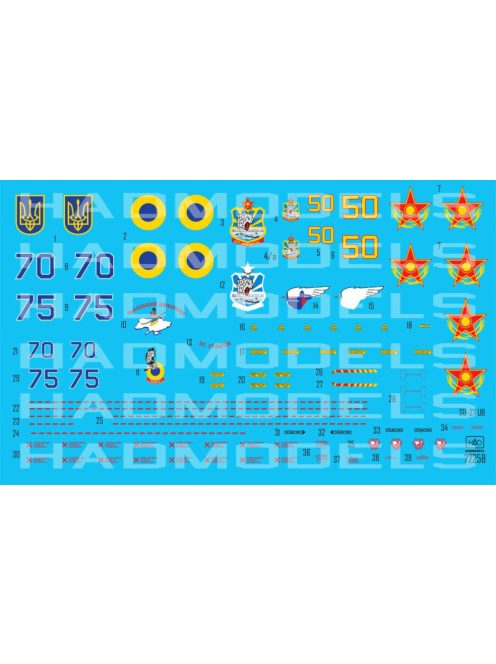 HAD models - Su-27 UB Ukrainian and Kazakh decal sheet