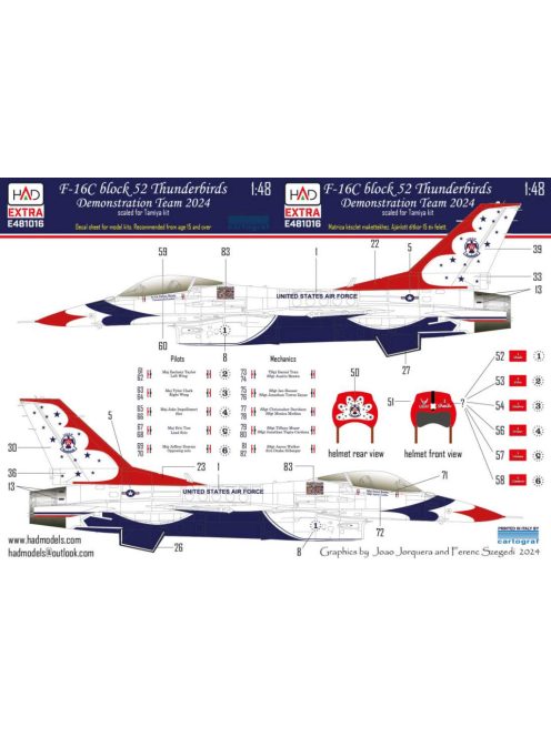 HAD Models - F-16C Block 52 Thunderbirds Demonstration team 2024