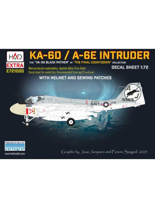 HAD models - A-6E Intruder ”The final Countdown” decal sheet