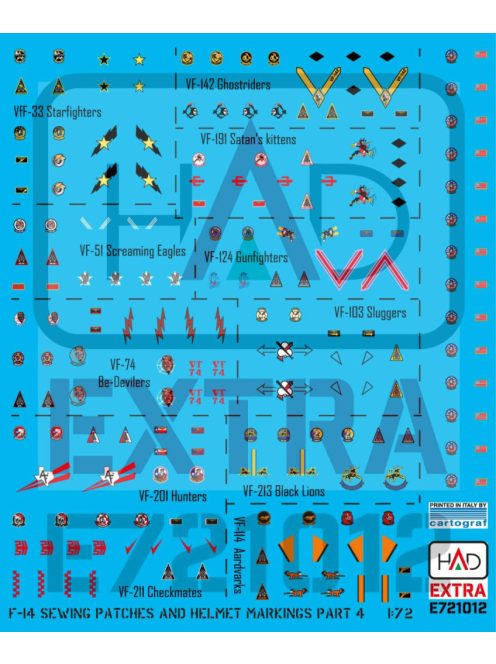 HAD models -  F-14 sisak  és ruhajelzések PART 4 matrica
1:72