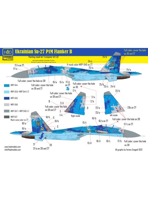 HAD models - Su-27P1M Digital Camouflage Painting mask