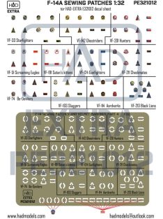   HAD models - F-14 sewing patches VF-33;-51-74-142-192-124-103-201-211-213-114 Photo-etched part 