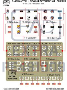  HAD models - F-4 Phantom II sewing Patches VF-84 VF-111 VF-74 VF-96 VX-4 photo-etched part
