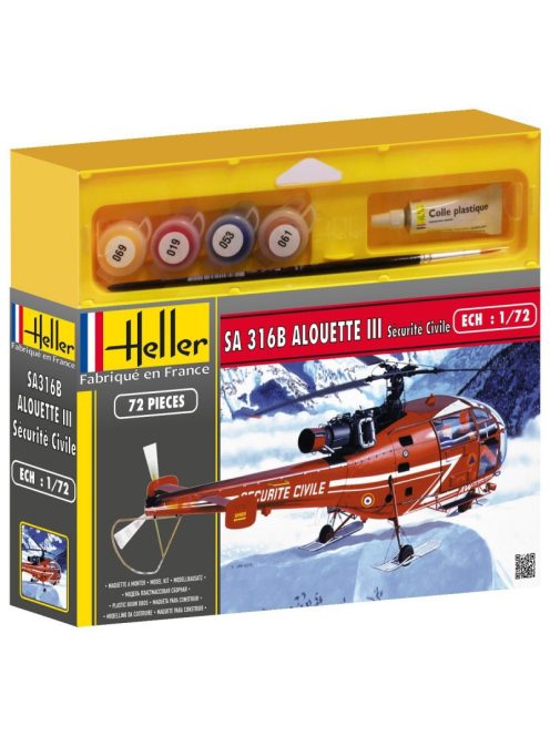 Heller - Alouette III "Securite Civile" (59 piec Sécurité Civile Rapid Kit
