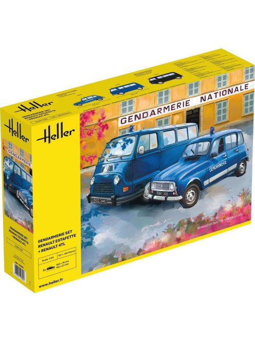 Heller - Gendarmerie Set Renault Estafette + Renault 4TL