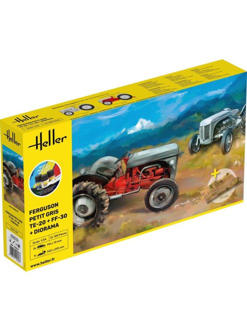 Heller - STARTER KIT Ferguson Petit Gris 2 x + Diorama