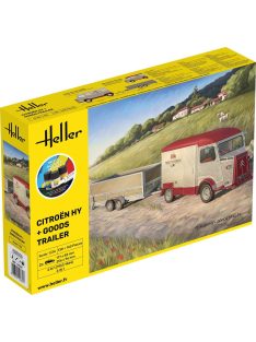 Heller - STARTER KIT Citroen HY + Goods Trailer