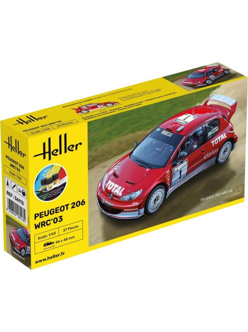 Heller - STARTER KIT Peugeot 206 WRC'03