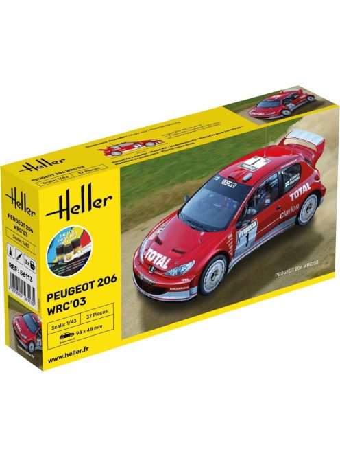 Heller - STARTER KIT Peugeot 206 WRC'03