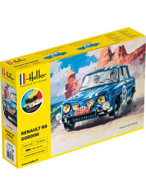 Heller - STARTER KIT Renault R8 Gordini