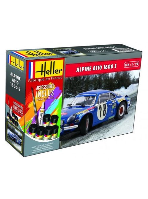 Heller - STARTER KIT Alpine A110(1600) Kit Ref. (including paints,brush and glue) (including paints,brush and glue)