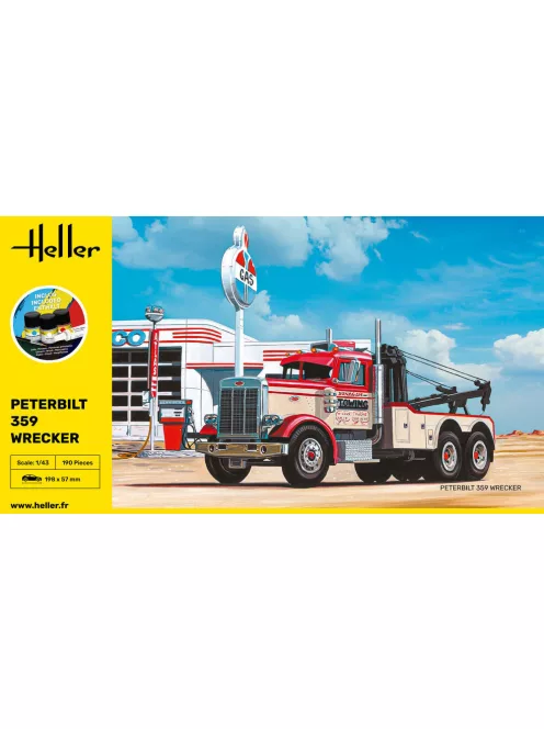 Heller - STARTER KIT Peterbilt 359 Wrecker