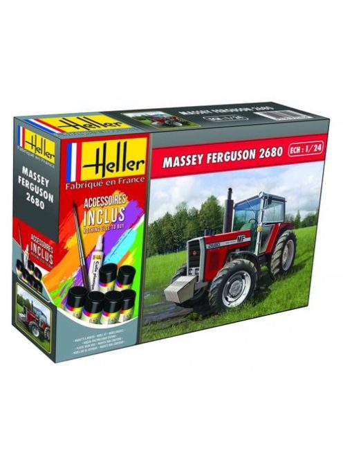 Heller - STARTER KIT Massey-Ferguson 2680, mit Farbe, Kleber, Pinsel