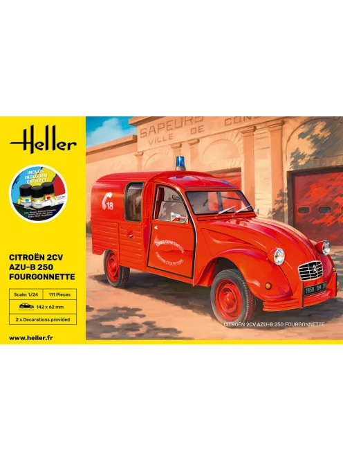 Heller - STARTER KIT Citroen 2CV AZU-B 250 Fourgonnette
