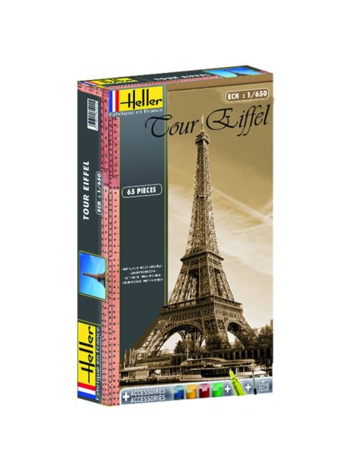 Heller - Coffret Tour Eiffel(peinture,colle et pi pinceau fournis)