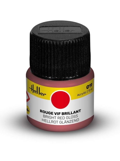 Heller - Peinture Acrylic 019 rouge vif brillant