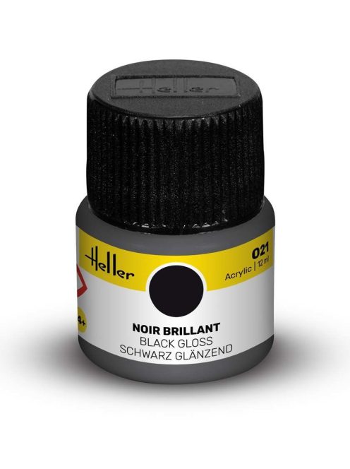 Heller - Peinture Acrylic 021 noir brillant