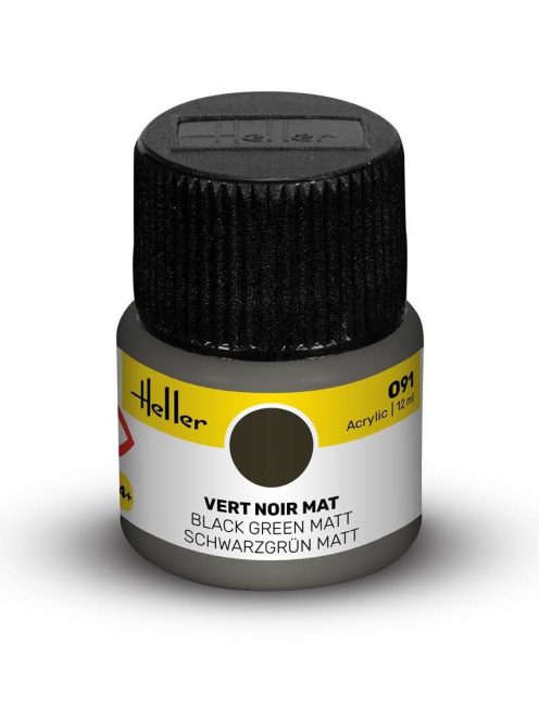 Heller - Peinture Acrylic 091 vert noir mat