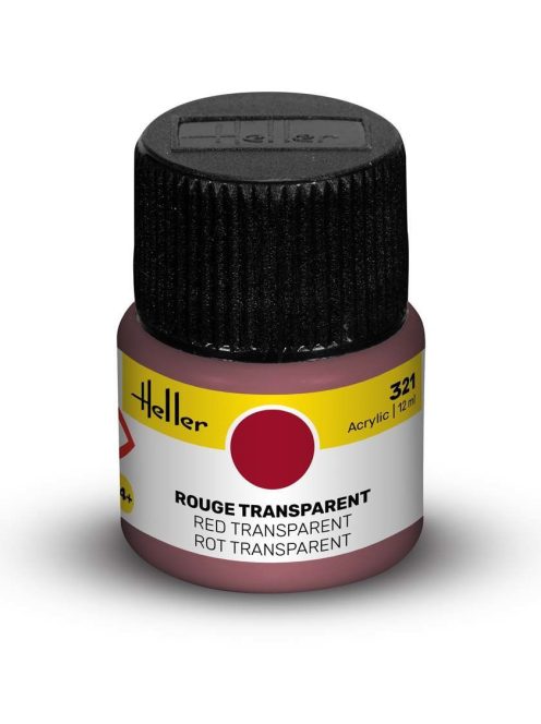 Heller - Peinture Acrylic 321 rouge transparent