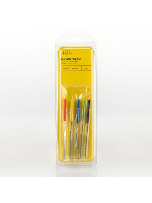 Heller - Diamond file set 100 mm (5 pieces)