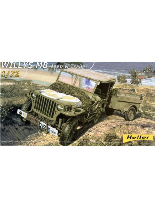Helller 1:72 - Willys MB Jeep & Trailer