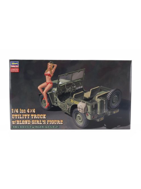 Hasegawa - JEEP WILLYS MB U.S 1/4 TON 4X4 MILITARY UTILITY TRUCK WITH BLOND GIRL FIGURE 1942 /