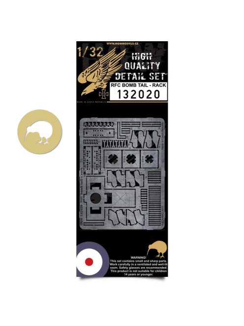 HGW Models - 1/32 R.F.C. Bomb Tail – Racks - Photo-etched Sets  - DH.9a, RE.8 Wingnut Wings