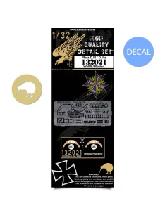   HGW Models - 1/32 Pfalz D.III / D.IIIa + Decal - Photo-etched Sets  - instr. panel set + instr. panel decal WnW, 