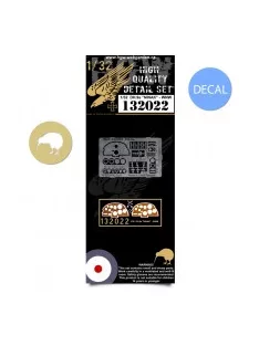   HGW Models - 1/32 DH.9a NINAK + Decal - Photo-etched Sets  - instr. panel set + instr. panel decal WnW