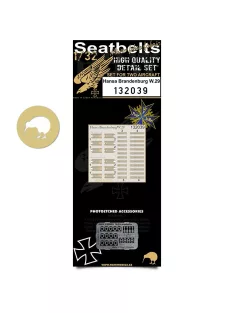  HGW Models - 1/32 Hansa Brandenburg W.29 - Fabric Seat Belts  - 2 sets Wingnut Wings