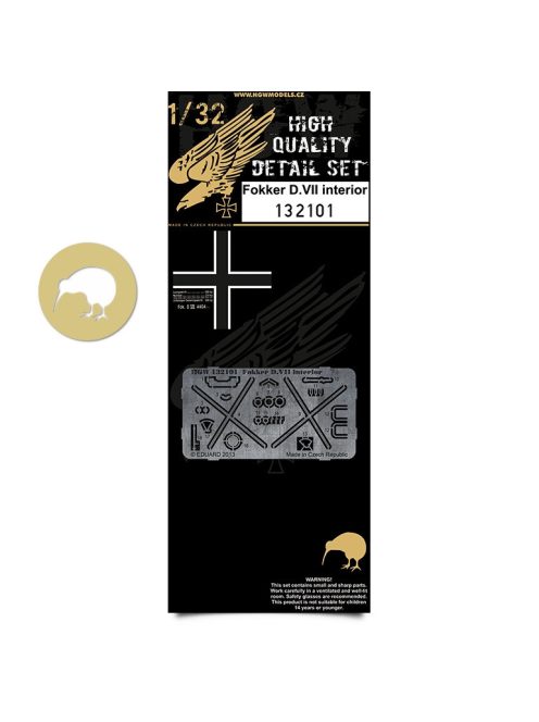 HGW Models - 1/32 Fokker D.VII - Interior - Photo-etched Sets  - Wingnut Wings