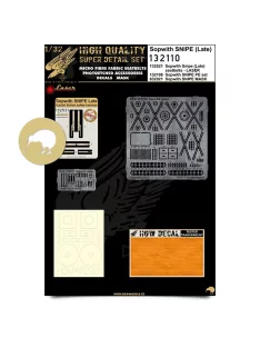   HGW Models - 1/32 Sopwith Snipe - Late - Super Detail Set - Photo-etched Sets  - Wingnut Wings