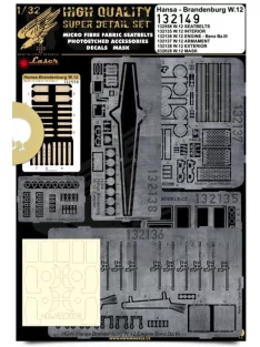   HGW Models - 1/32 Hansa-Branden. W.12 - Super Detail Set - Photo-etched Sets  - Wingnut Wings