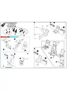   HGW Models - 1/32 B-17 + Seat - Fabric Seat Belts  - pre-cut (laser) resin seat HK Models