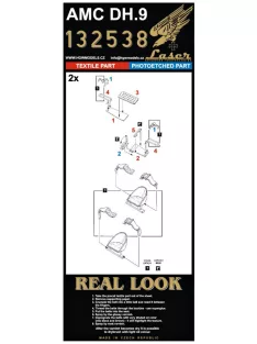   HGW Models - 1/32 AMC DH.9 - Fabric Seat Belts  - pre-cut (laser) Wingnut Wings