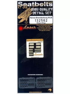   HGW Models - 1/32 Hansa Brandenburg W.29 - Fabric Seat Belts  - pre-cut (laser) Wingnut Wings