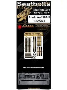   HGW Models - 1/32 Arado Ar 196A-3 - Fabric Seat Belts  - pre-cut (laser) Revell